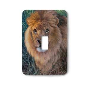    Stalking Lion Decorative Steel Switchplate Cover