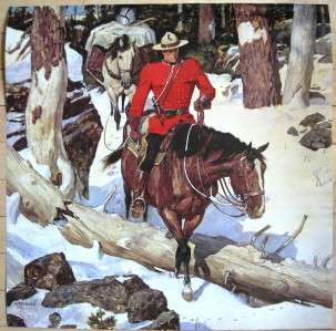 NORTHWEST PAPER CO ~MOUNTIE WINTER~ calender top RCMP  