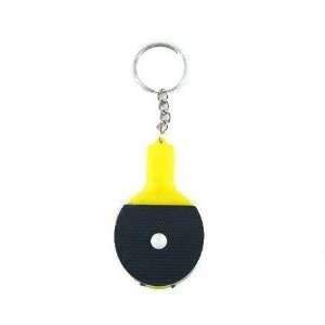  Fashionable Pingpong Bat Shape Keychain Flashlight Sports 