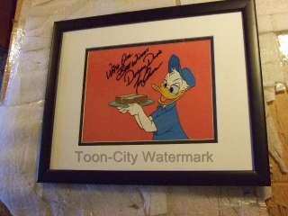 Donald Duck Disney Art Corner Production Cel SIGNED Voice Tony Anselmo 