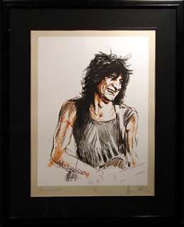 Ronnie Wood Voodoo Ronnie 97 Hand Signed Artwork, Rolling Stones 