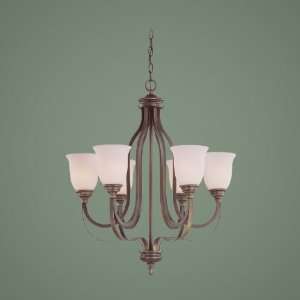Blakemore Collection 6 Light 32 Loft Bronze Painted Chandelier with 