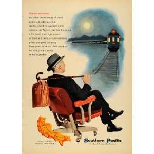   Ad Southern Pacific Railroad Train Rail Travel Man   Original Print Ad