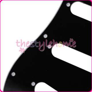 Black ABS Pickguard 3 Ply 11 Hole For Strat Guitar SSS Anti scratch 