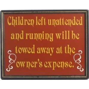  Children Left Unattended Framed 9.5x12 Davis & Small 