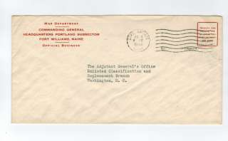 United States 1944 WWII Commanding General Official Cover  
