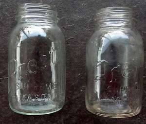 Vintage Mason Jar Presto Supreme Mason Quart Size Lot of 2  