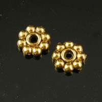 A5015/ 160Pcs Antiqued gold Daisy spacer beads 6mm  