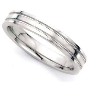   Comfort Fit Flat Park Avenue Wedding Band in Platinum (4mm) Jewelry