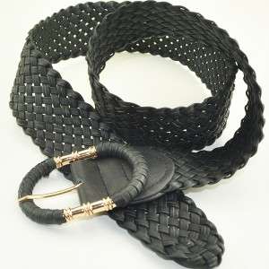   Leather Braided CatWalk Style Ladies Womens Wide Waist Wrap Belt Cinch