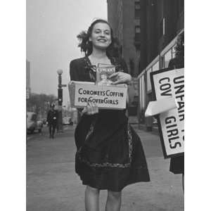  A Model Picketing in Front of Coronet Offices Photographic 