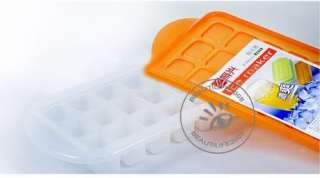 Plastic Ice Tray Mold 16/24 Cube Maker Mould+cover/lid  