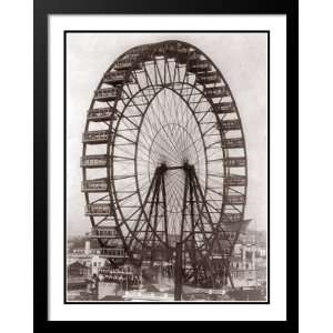  Chicago Ferris Wheel 1893 25x29 Framed and Double Matted 