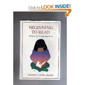   to Read Thinking and Learning About Print Marilyn Jager Adams Books