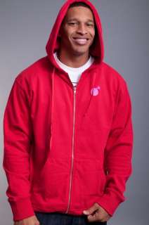 NEW MENS THE HUNDREDS RED TUSKS ZIP UP HOODIE SWEATSHIRT JACKET SIZE 