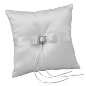  Jamie Lynn Crystal Elegance Ring Pillow, White