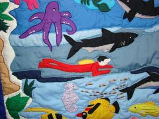 UNDERWATER WORLD QUILTED WALL HANGING
