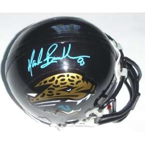   Jaguars Authentic Mini Helmet (Teal Autograph) Sports Collectibles