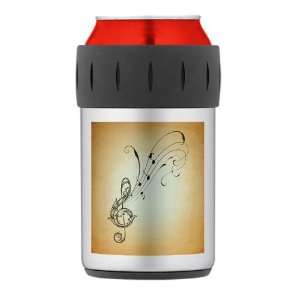    Thermos Can Cooler Koozie Treble Clef Music Notes 