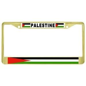  Palestine Palestinian Flag Gold Tone Metal License Plate 