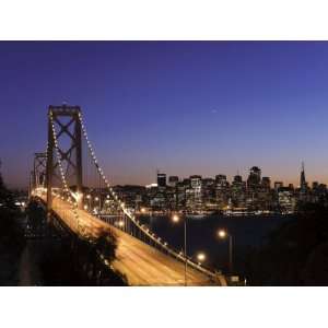 California, San Francisco, Oakland Bay Bridge and City Skyline, USA 