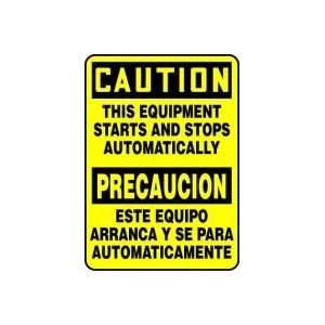 CAUTION THIS EQUIPMENT STARTS AND STOPS AUTOMATICALLY (BILINGUAL) 14 
