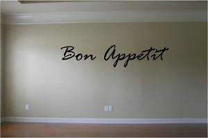Bon Appetit Wall Decor Decal   You Pick Color  