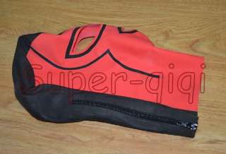   /Mask Hood 0.45mm /red black/back zipper/size S unique costume  