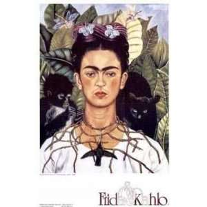 Autorretrato Con Collar De Espinas Y Col By Frida Kahlo 
