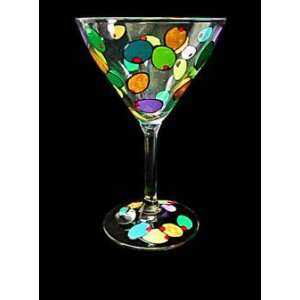  Outrageous Olives Design   Hand Painted   Martini   7.5 oz 