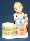vintage bisque porcelain johnny appleseed toothpick holder figurine 