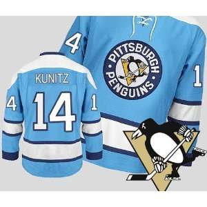 Pittsburgh Penguins Authentic NHL Jerseys Chris Kunitz Sky Blue Hockey 