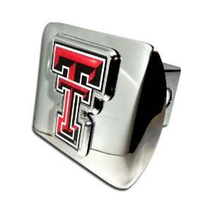 Texas Tech Red Raiders Bright Polished Chrome with Color TT Emblem 