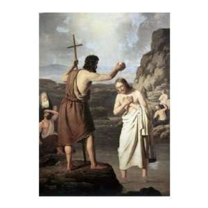  Baptism of Jesus Johan Peter Raadsig. 25.38 inches by 34 