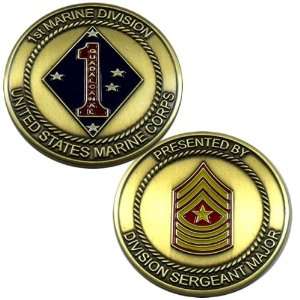  1st Marine Division Sergeant Major Challenge Coin 
