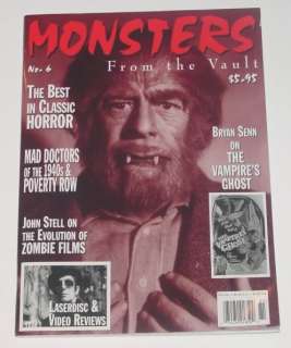 Monsters from the Vault #6 horror magazine (1998)  