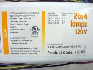 High Output All Weather T12 Sign Ballast GE GESB 1224 24 IP 2 Lamp 4 