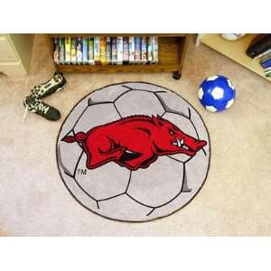  University of Arkansas Soccer Ball Rug