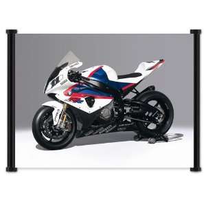 BMW S1000 Motorcycle Sportsbike Fabric Wall Scroll Poster (21x16 