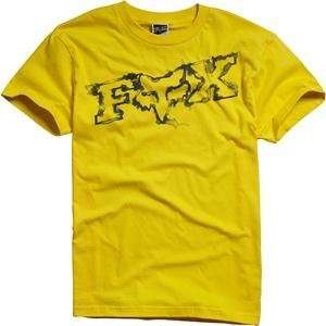  Fox Racing Watered Down T Shirt   Medium/Yellow 