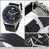 NEW EA GA Mens Chronograph Watch AR0527 Black Rubber Strap FAST FREE 