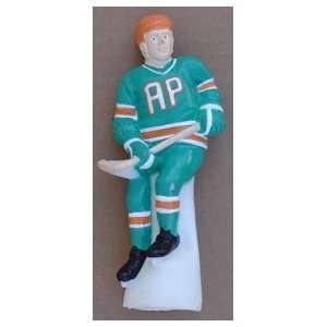  Hockey Player Rubber Squeeze Dog Figure Toy 6 1/4 Tall 