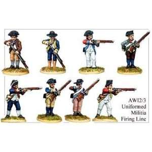  28mm AWI American Uniformed Miltia Firing Line Toys 