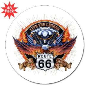   (48 Pack) Live The Legend Eagle and Engine Route 66 