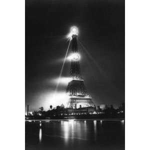   poster printed on 20 x 30 stock. Eiffel Tower at Night