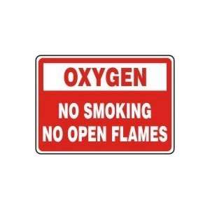  OXYGEN NO SMOKING NO OPEN FLAMES 10 x 14 Dura Plastic 