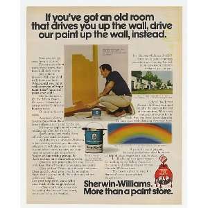  1972 Sherwin Williams Paint Up The Wall Print Ad (1989 