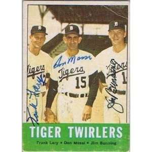  Jim Bunning Autographed Ball   Tigers Twirlers +2 1963 
