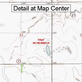 USGS Topographic Quadrangle Map   Edgar, Nebraska (Folded/Waterproof)