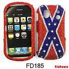 CRYSTAL STONES COVER CASE FOR SAMSUNG INTENSITY II 2 U460 REBEL FLAG